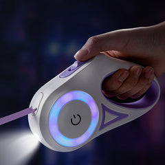 GlowWalk™ - Colorful Stream LED Retractable Leash - Night Walk Safe & Stylish